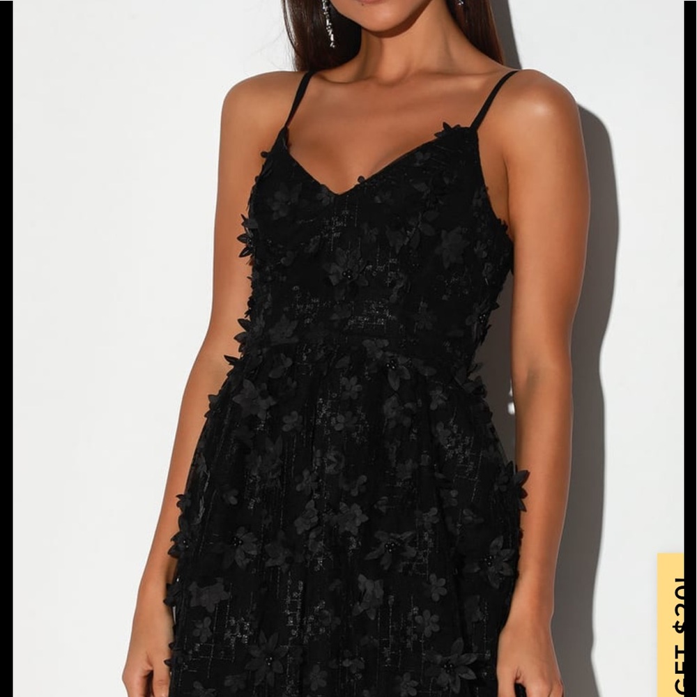 LuLus Black Skater Dress